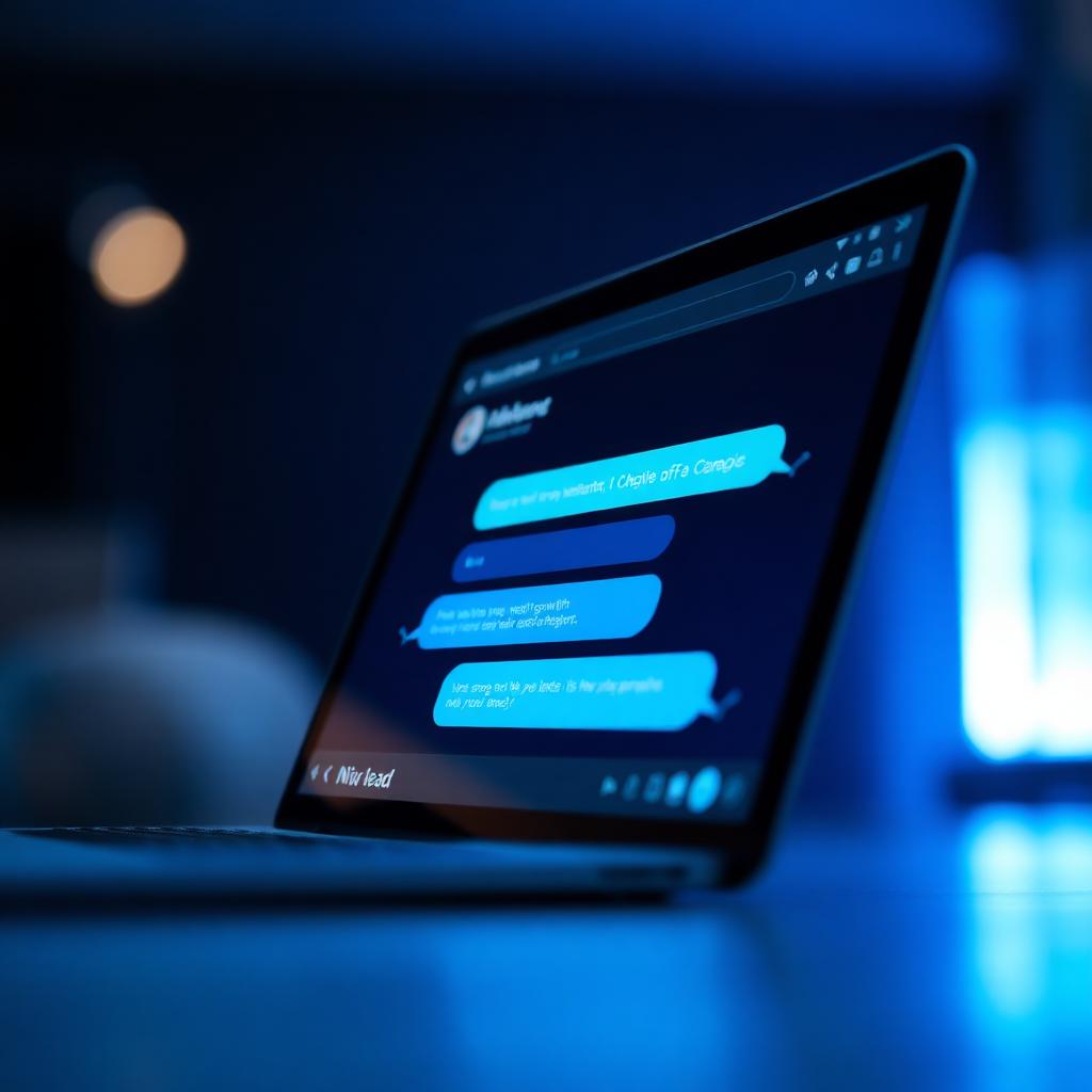 AI chat assistant capturing a new lead on a laptop